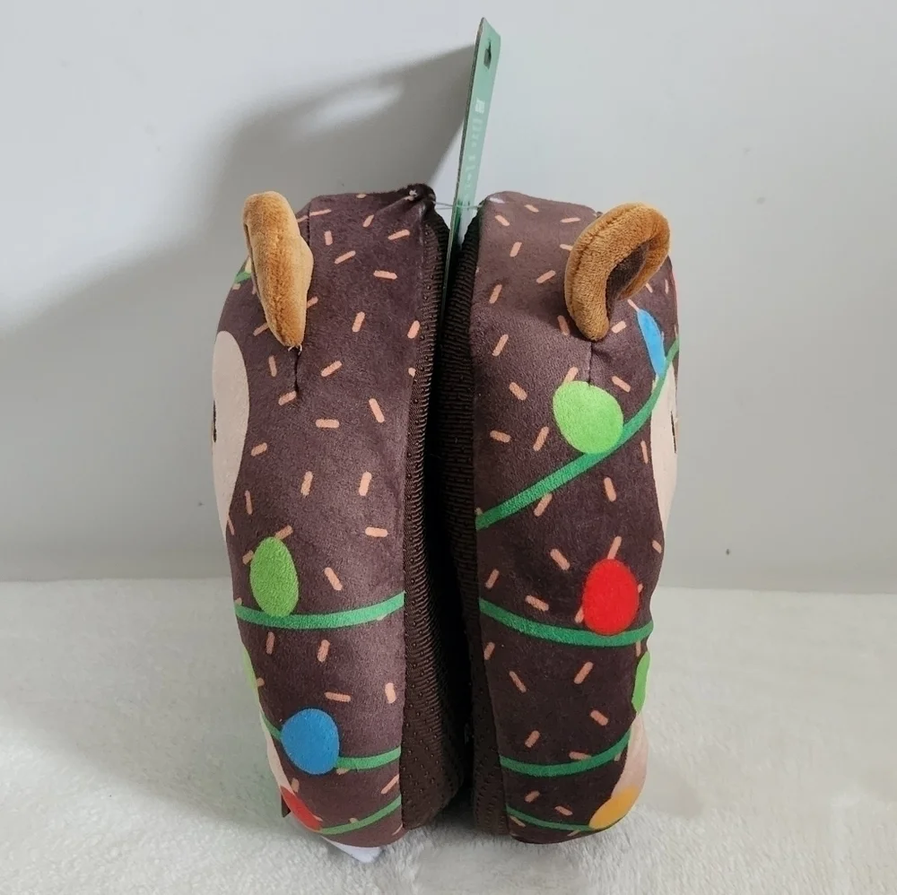 Squishmallows Hans The Hedgehog Christmas Holiday Light Slippers Kids Size 13-1